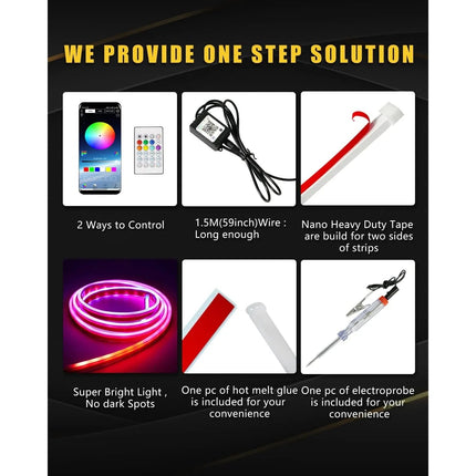 Auto LED Light Universal Hood Guide Strip Light - Auto LED Light - OKEEN - Mad Fly Essentials