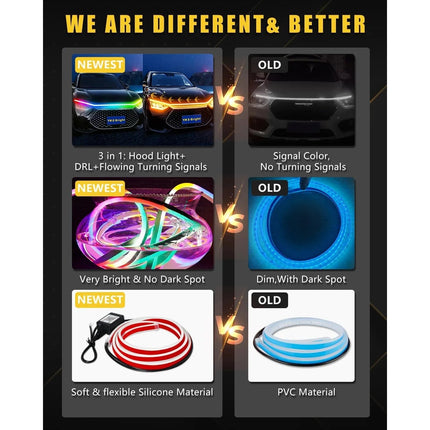 Auto LED Light Universal Hood Guide Strip Light - Auto LED Light - OKEEN - Mad Fly Essentials
