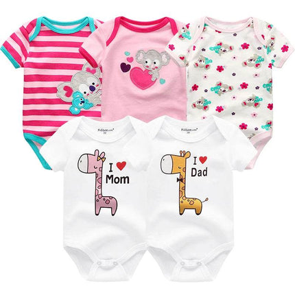 Aynigiell Infant Boys Cartoon 5pk Baby Romper - Baby Romper - AYNIGIELL - Mad Fly Essentials