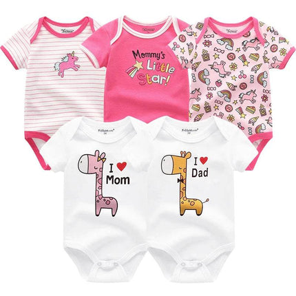 Aynigiell Infant Boys Cartoon 5pk Baby Romper - Baby Romper - AYNIGIELL - Mad Fly Essentials