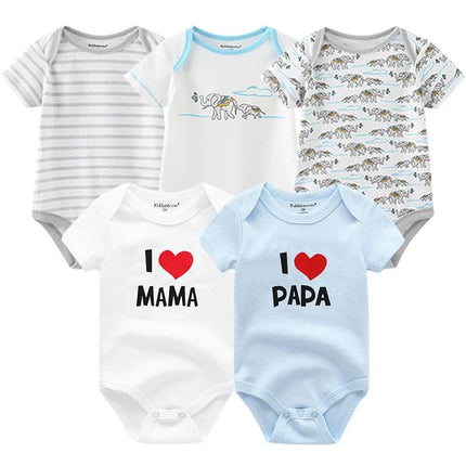 Aynigiell Infant Boys Cartoon 5pk Baby Romper - Baby Romper - AYNIGIELL - Mad Fly Essentials