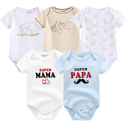 Aynigiell Infant Boys Cartoon 5pk Baby Romper - Baby Romper - AYNIGIELL - Mad Fly Essentials