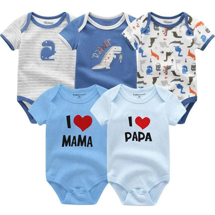 Aynigiell Infant Boys Cartoon 5pk Baby Romper - Baby Romper - AYNIGIELL - Mad Fly Essentials