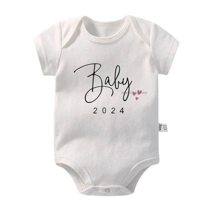 Announcement 2024 Boy Girl Baby Romper - Baby Romper - Baby Essentials - Mad Fly Essentials
