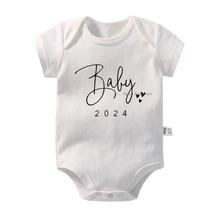 Announcement 2024 Boy Girl Baby Romper - Baby Romper - Baby Essentials - Mad Fly Essentials