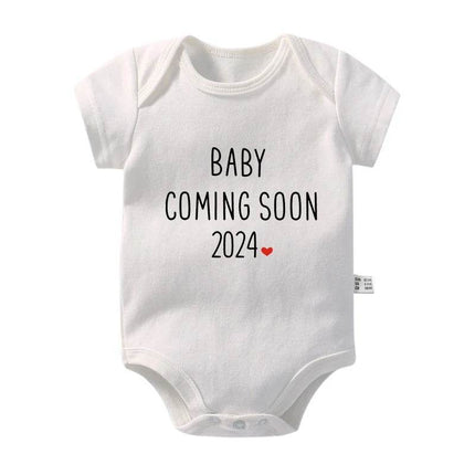 Baby Announcement 2024 Boy Girl Rompers - Mad Fly Essentials