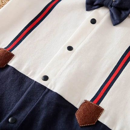 Baby Boy 0 - 18M Tie Clothing Set Gentleman Outfit - Gentleman Outfit - Kabeier - Mad Fly Essentials