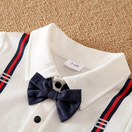 Baby Boy 0 - 18M Tie Clothing Set Gentleman Outfit - Gentleman Outfit - Kabeier - Mad Fly Essentials