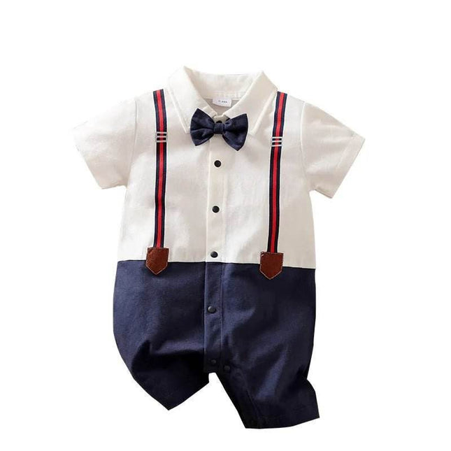 Baby Boy 0 - 18M Tie Clothing Set Gentleman Outfit - Gentleman Outfit - Kabeier - Mad Fly Essentials
