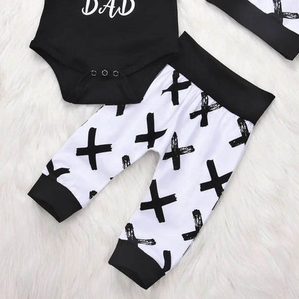 Baby Boy 0 - 24M Handsome Like Dad 3pc Clothing Set - Clothing Set - Canrulo - Mad Fly Essentials