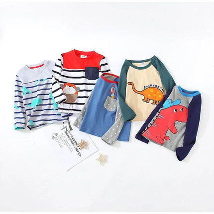 Baby Boy 2 - 10T Animal Dinosaur Long Sweater - Sweater - 27kids - Mad Fly Essentials