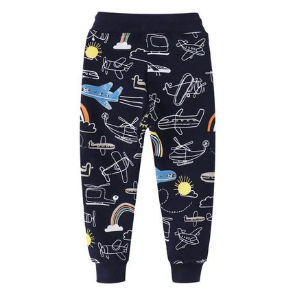 Baby Boy 2 - 7T Jet Airplane Sweatpants - Sweatpants - jumping meters - Mad Fly Essentials