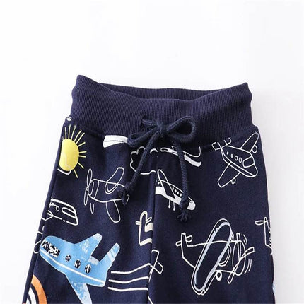 Baby Boy 2 - 7T Jet Airplane Sweatpants - Sweatpants - jumping meters - Mad Fly Essentials