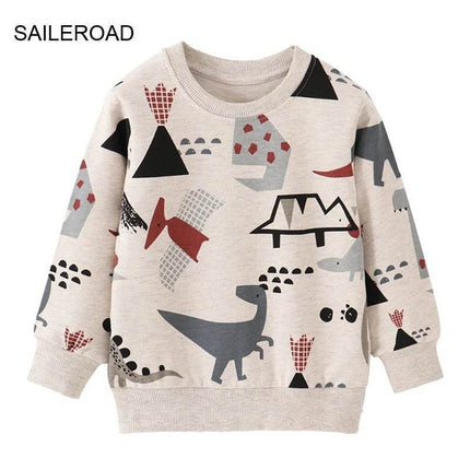 Baby Boy 2 - 7T Outerwear Dinosaur Sweater - Sweater - SAILEROAD - Mad Fly Essentials