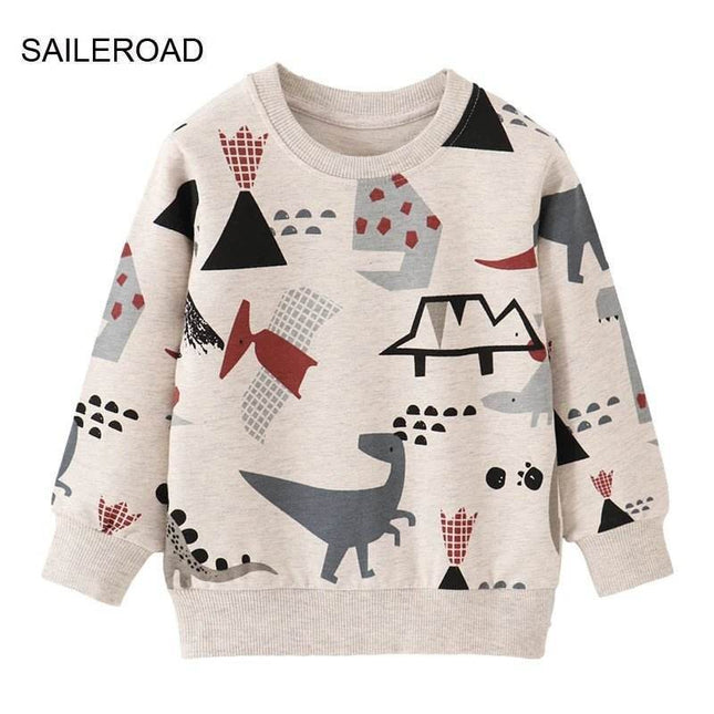 Baby Boy 2 - 7T Outerwear Dinosaur Sweater - Sweater - SAILEROAD - Mad Fly Essentials