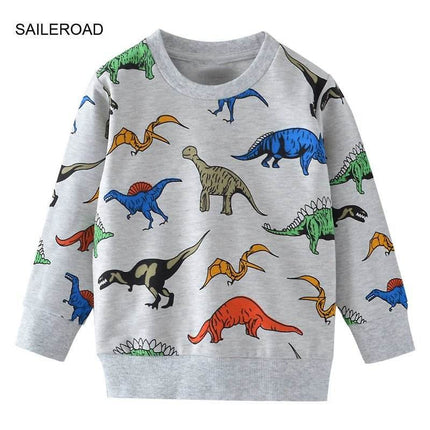 Baby Boy 2 - 7T Outerwear Dinosaur Sweater - Sweater - SAILEROAD - Mad Fly Essentials