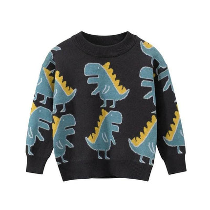 Baby Boy 2024 Dinosaur Animal Casual Sweater - Mad Fly Essentials