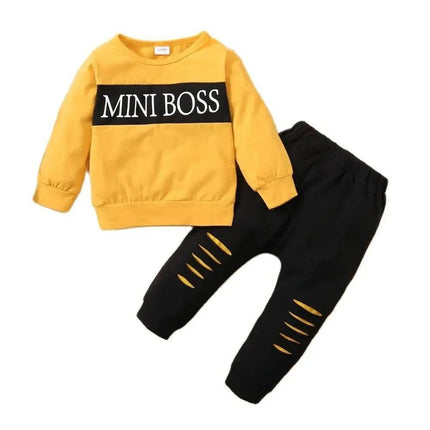 Baby Boy 2pc Mini Boss Clothing Set - Clothing Set - Mioglrie - Mad Fly Essentials
