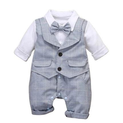 Baby Boy 3 - 24M Plaid Formal Gentleman Outfit - Gentleman Outfit - Prowow - Mad Fly Essentials