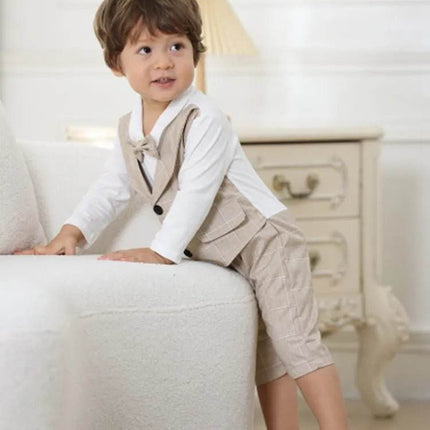 Baby Boy 3 - 24M Plaid Formal Gentleman Outfit - Gentleman Outfit - Prowow - Mad Fly Essentials
