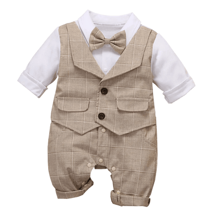 Baby Boy 3 - 24M Plaid Formal Gentleman Outfit - Gentleman Outfit - Prowow - Mad Fly Essentials