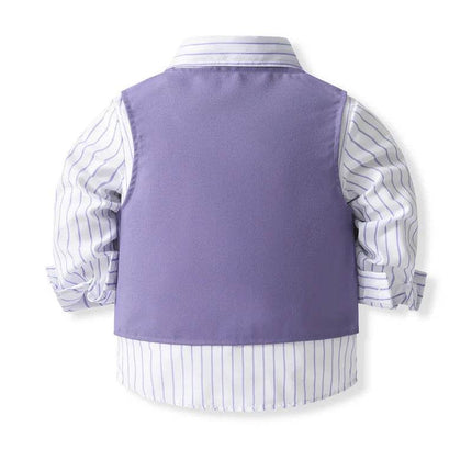 Baby Boy 4pc Boutique Purple Gentleman Outfit - Gentleman Outfit - Kabeier - Mad Fly Essentials