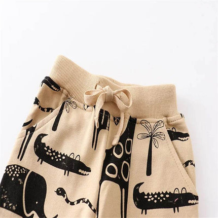 Baby Boy Animal All - Season Drawstring Sweatpants - Sweatpants - jumping meters - Mad Fly Essentials