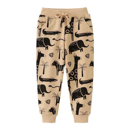 Baby Boy Animal All - Season Drawstring Sweatpants - Sweatpants - jumping meters - Mad Fly Essentials