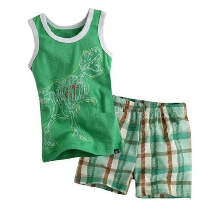 Baby Boy Animal Crab Plaid Sleepwear Pajama Set - Pajama Set - Hooyi - Mad Fly Essentials