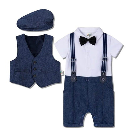 Baby Boy Baptism 3pc Set Gentleman Outfit - Gentleman Outfit - PsyMonster - Mad Fly Essentials