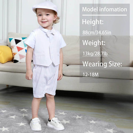 Baby Boy Baptism 3pc Set Gentleman Outfit - Gentleman Outfit - PsyMonster - Mad Fly Essentials