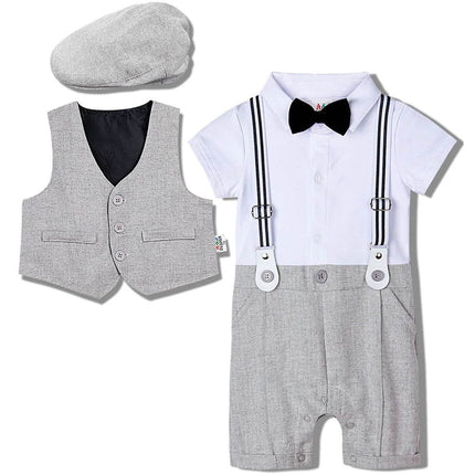 Baby Boy Baptism 3pc Set Gentleman Outfit - Gentleman Outfit - PsyMonster - Mad Fly Essentials
