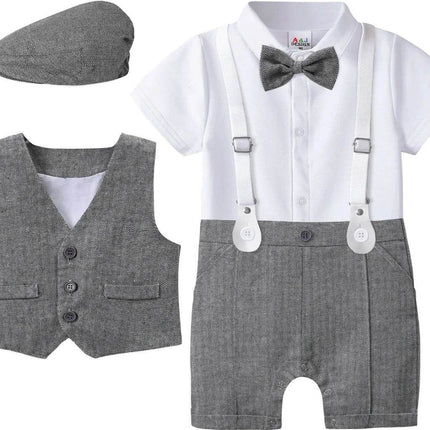 Baby Boy Baptism 3pc Set Gentleman Outfit - Gentleman Outfit - PsyMonster - Mad Fly Essentials