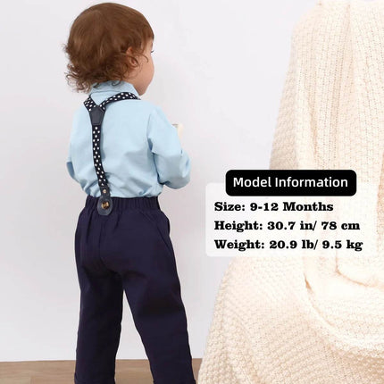 Baby Boy Blue Birthday Party Gentleman Outfit - Gentleman Outfit - A&J DESIGN - Mad Fly Essentials