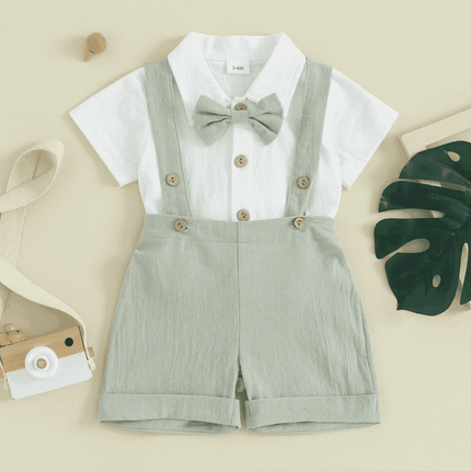 Baby Boy Blue Brown Clothing Set Gentleman Outfit - Gentleman Outfit - Top and top - Mad Fly Essentials