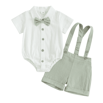 Baby Boy Blue Brown Clothing Set Gentleman Outfit - Gentleman Outfit - Top and top - Mad Fly Essentials