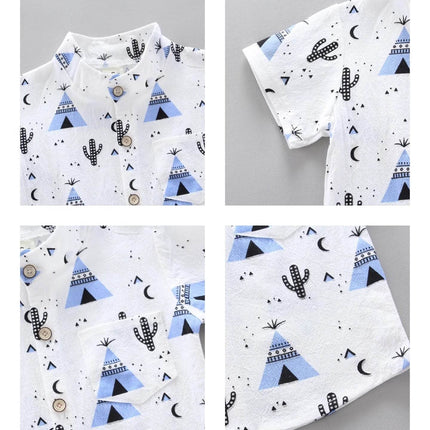 Baby Boy Blue Teepee Casual Clothing Set - Clothing Set - Baby Essentials - Mad Fly Essentials