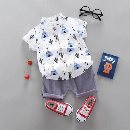 Baby Boy Blue Teepee Casual Clothing Set - Mad Fly Essentials