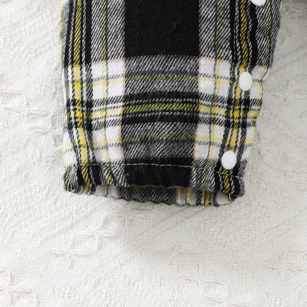 Baby Boy Bowtie Gentleman Long Plaid Romper - Baby Romper - Bibihou - Mad Fly Essentials