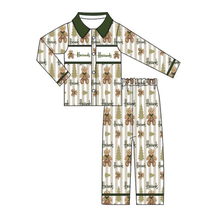 Baby Boy Brown Bear Outfit Pajama Set - Pajama Set - SAILEROAD - Mad Fly Essentials