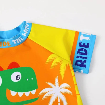 Baby Boy Cartoon Dinosaur 3D 3pc Swimwear Set - Swimwear Set - Beach Fellow - Mad Fly Essentials