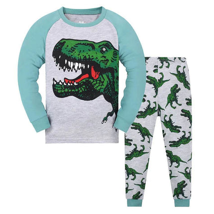 Baby Boy Cartoon Dinosaur 3D Pajama Set - Pajama Set - HORSE TOP - Mad Fly Essentials