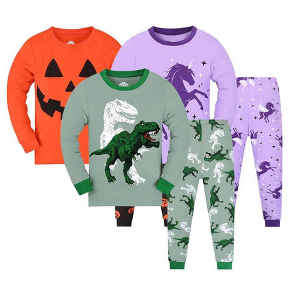 Baby Boy Cartoon Dinosaur 3D Pajama Set - Pajama Set - HORSE TOP - Mad Fly Essentials