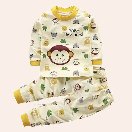 Baby Boy Cartoon Dinosaur Pajama Set - Pajama Set - A&J DESIGN - Mad Fly Essentials