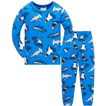 Baby Boy Cotton Shark Pajama Sleepwear Set - Sleepwear Set - Hooyi - Mad Fly Essentials