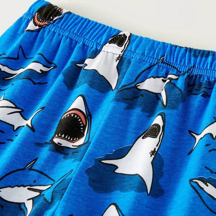 Baby Boy Cotton Shark Pajama Sleepwear Set - Sleepwear Set - Hooyi - Mad Fly Essentials