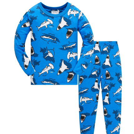 Baby Boy Cotton Shark Pajama Sleepwear Set - Sleepwear Set - Hooyi - Mad Fly Essentials
