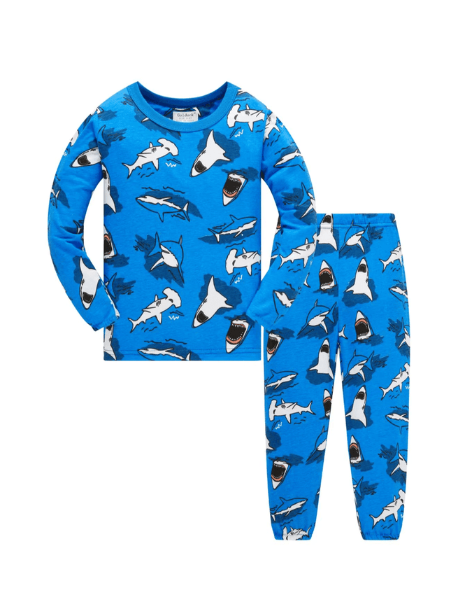 Baby Boy Cotton Shark Pajama Sleepwear Set - Sleepwear Set - Hooyi - Mad Fly Essentials
