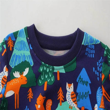 Baby Boy Deer Forest Animal Sweater - Sweater - jumping meters - Mad Fly Essentials