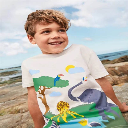 Baby Boy Dinosaur T - Rex Animal Summer Shirt - Shirt - Little maven - Mad Fly Essentials